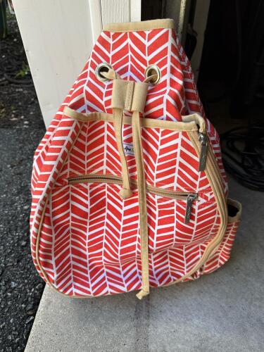 Ame & Lulu Chevron Print Canvas Backpack