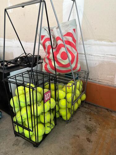 Tennis Balls with Ball Hoppers