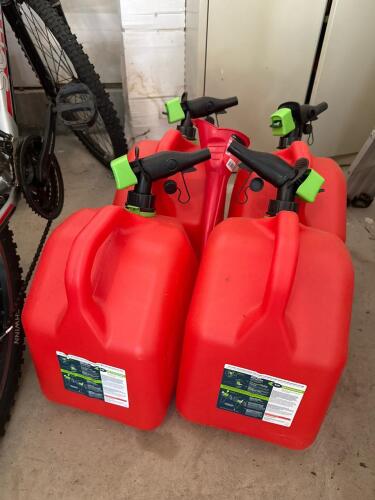 Plastic Gas Cans with QuickFill Funnel