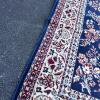 Persian-Style Navy Floral Area Rug with Fringe &ndash; Approx. 64&rdquo; x 88&rdquo; - 6