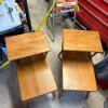 Pair of Two-Tier Wood Step End Tables - 2