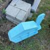 Light Blue Wooden House-Shaped Wall Shelf - 3