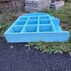 Light Blue Wooden House-Shaped Wall Shelf - 4