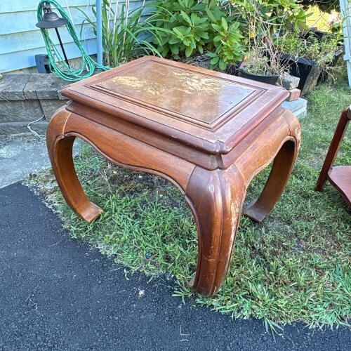 Asian Style Wood Side Table