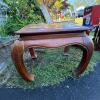Asian Style Wood Side Table - 4