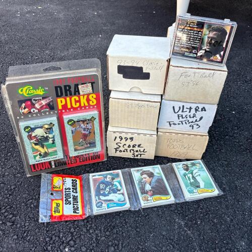 1970s&ndash;1990s Football Cards with 1991 Classic Draft Picks Set