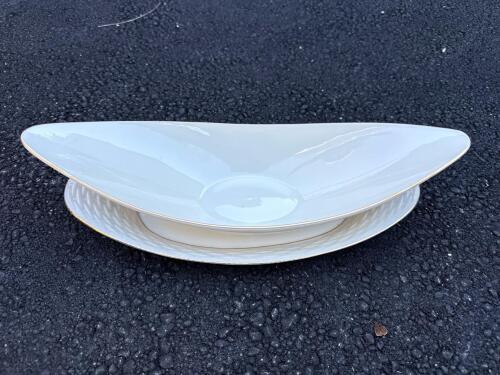Lenox Porcelain Serving Bowls with Gold Trim