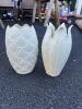 Lenox Porcelain Vases Leaf and Feather Motif