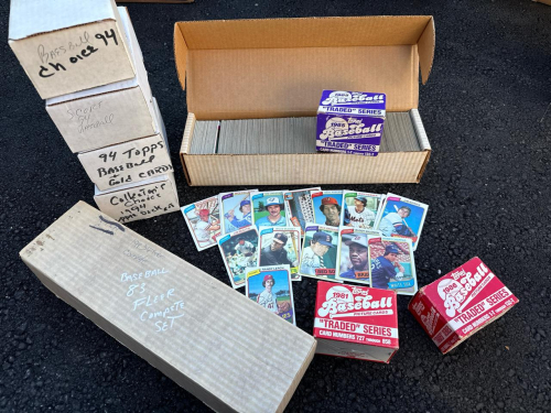 Assorted Vintage Baseball Cards and 1981 Topps Traded Sets