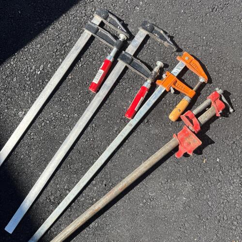Assorted Bar Clamps and Pipe Clamp
