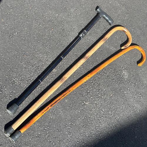 Wooden Walking Canes & Adjustable Metal Cane
