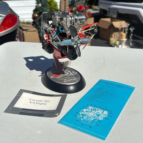 Franklin Mint Corvette 283 V-8 Engine Die-Cast Model