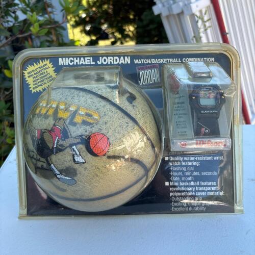 Michael Jordan Wilson Slam-Dunk Watch & Basketball