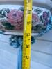 Floral Ceramic Hanging Planter with Blue Macram&eacute; Hanger - 7