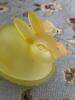 Yellow Satin Glass Bunny Covered Dish - 2