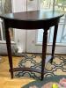 Mahogany-Finish Demilune Console Table