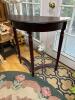 Mahogany-Finish Demilune Console Table - 2