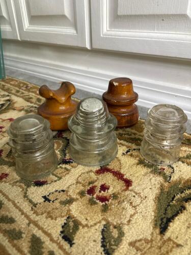 Vintage Armstrong's and Whitall Tatum Glass and Ceramic Insulators
