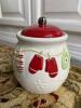 Hallmark Christmas Glove Motif Ceramic Cookie Jar