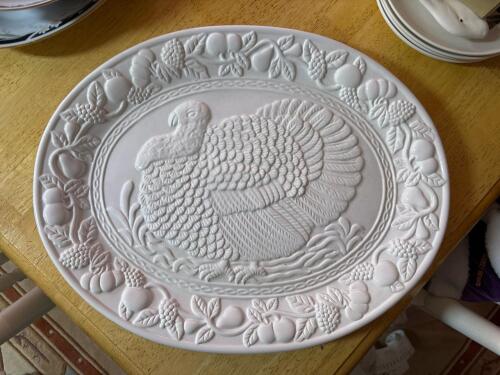 Embossed White Turkey Platter ND Exclusive