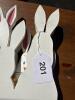 Hand-Painted Wooden Easter Bunny Folding Screen - 4