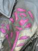Leather King Fringe Motorcycle Jacket with Purple Rose Insets - 2