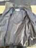 Comint Black Leather Parka with Fur Trim Hood - 3