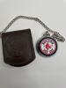 Boston Red Sox Pocket Watch with Leather Case