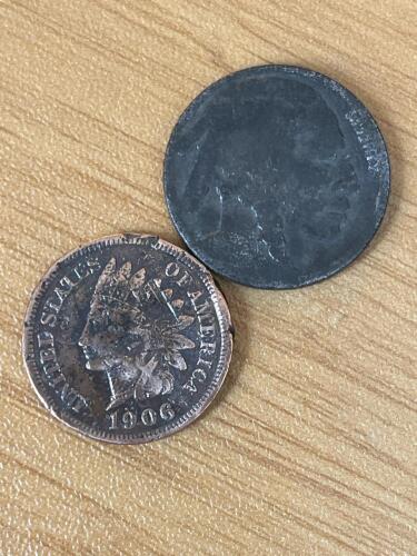 Indian Head Cent and Buffalo Nickel Coins