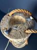 Nautical-Style Electric Hanging Lamp With Rope and Cork Accents - 4