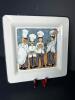 Square Italian Ceramic Plate With Chef Illustration