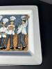 Square Italian Ceramic Plate With Chef Illustration - 2