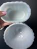 White Milk Glass Vase, Small Planter & Compote - 4