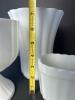 White Milk Glass Vase, Small Planter & Compote - 8