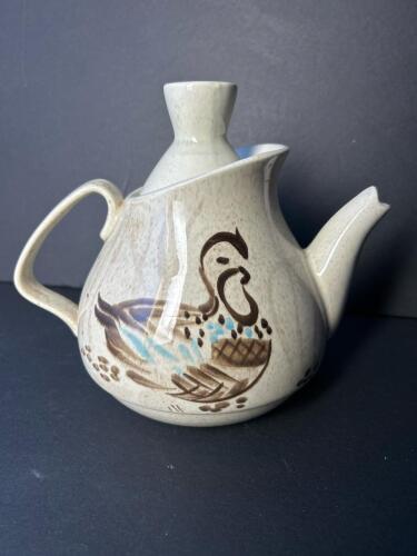 Vintage Red Wing Bob White Ceramic Small Teapot