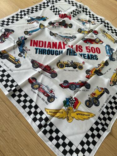 Indianapolis 500 Through the Years Racing Car Printed Scarf