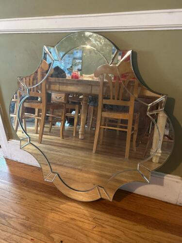 Bassett Quatrefoil Art Deco-Style 33.5" Wall Mirror