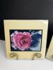 Pair of Floral Tile Plaques in Display Stands - 2