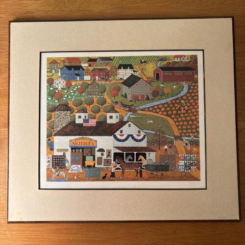 Folk Art-Style Framed Print by Sandi Wickersham Resnick 9" x 11"