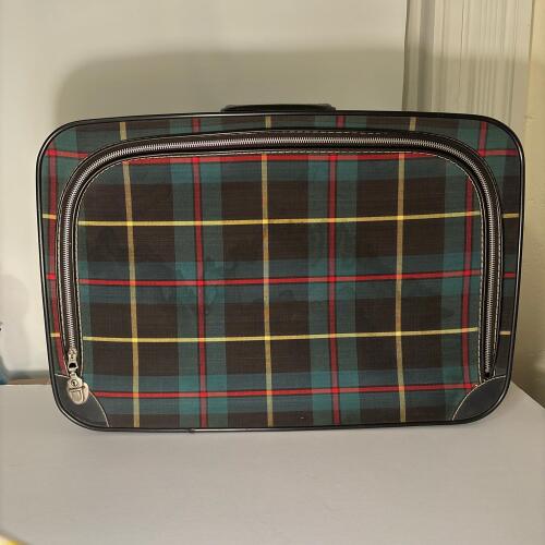 Vintage Plaid Soft-Sided Suitcase with Supreme Zipper