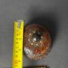 Carved Wood Trinket Box with Faux Pearl Necklace - 10
