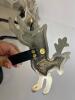 Three Reindeer Christmas Stocking Holders With Brushed Metal Finish - 5