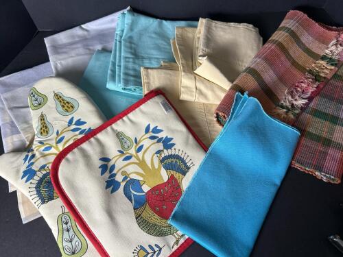 Assorted Kitchen Linens and Table Linens Collection