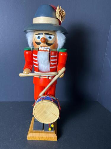 Wooden Nutcracker Drummer Figurine in Traditional Style