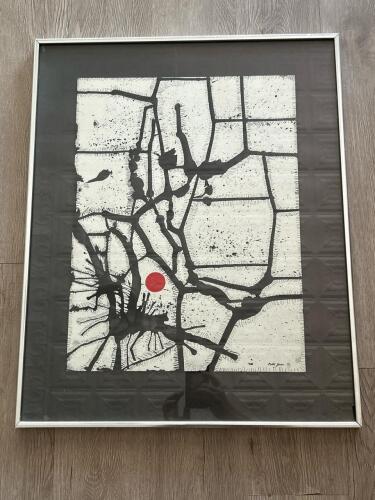 Abstract Framed Art by Patti Jones, 1971- 26.5&rdquo; x 21.5&rdquo;
