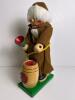 Wooden Monk Smoker Nutcracker with Barrel and Cup