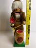 Wooden Monk Smoker Nutcracker with Barrel and Cup - 5
