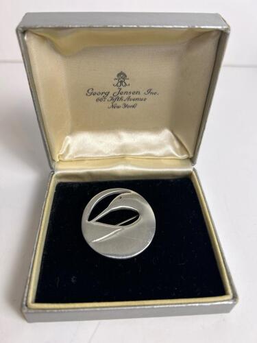 Georg Jensen Modernist Silver Bird Pin Brooch
