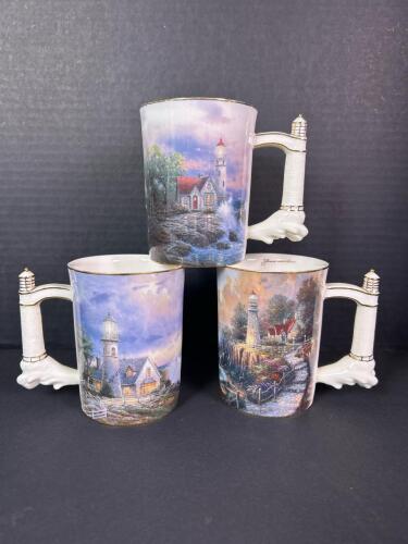 Thomas Kinkade Seaside Inspirations Heirloom Porcelain Mugs