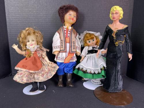 Four Vintage Dolls: Madame Alexander Ireland Doll & Others